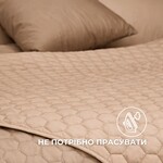 Покривало на ліжко какао/беж Silhouette 240 x 260 IDEIA двостороннє, міцна стібка тканини, антиалергенне волокно - фото 3