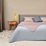 Покривало на ліжко м’ята/беж Silhouette 240 x 260 IDEIA двостороннє, міцна стібка тканини, антиалергенне волокно - фото 11