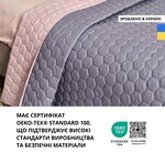 Покривало на ліжко сірий/беж Silhouette 220 x 240 IDEIA двостороннє, міцна стібка тканини, антиалергенне волокно - фото 10