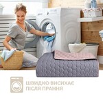 Покривало на ліжко сірий/беж Silhouette 240 x 260 IDEIA двостороннє, міцна стібка тканини, антиалергенне волокно - фото 8