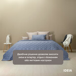 Покривало стьобане двостороннє ЛЮКС TM IDEIA 240 x 260 см джинс/св.сірий - фото 2