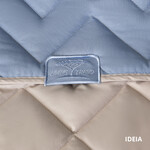 Покривало стьобане двостороннє ЛЮКС TM IDEIA 240 x 260 см джинс/св.сірий - фото 3