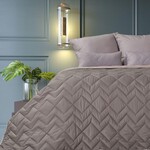 Покривало стьобане двостороннє стиль IZZI TM IDEIA 220 x 240 см сірийбеж - фото 6