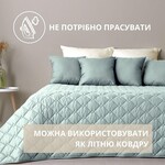 Покривало стьобане двостороннє Стиль Cube TM IDEIA 140 x 210 см м’ятно/св сіре - фото 8