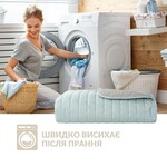 Покривало Стиль Люкс мікрофібра 240 x 260 см євро двостороннє, м’ята, світло-сіре, TM IDEIA - фото 7