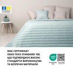 Покривало Стиль Люкс мікрофібра 240 x 260 см євро двостороннє, м’ята, світло-сіре, TM IDEIA - фото 9