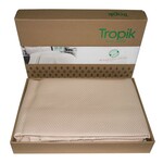 Покривало Tropik Cotton 230x260 з наволочками (дрібний ромб коричневий) - фото 4