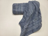 Полотенца махровые 2 шт VIP COTTON FILIZ, джинс - фото 2