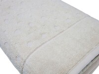 Жаккардовое махровое полотенце Aisha DOTTY 50x90 см, 500 гм2, бежевое - фото 2