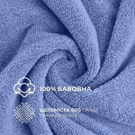 Полотенце махровое для рук и лица, 50 x 90 см, плотность 600 гм2, синее, ТМ IDEIA - фото 3
