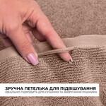 Полотенце махровое банное, 70 x 140 см, плотность 600 гм2, бежевое, ТМ IDEIA - фото 3