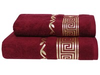 Полотенце махровое Caesar, 50 x 90 см, 100% хлопок 430 г/м2, J-022 бордовое, ТМ Parisa - фото 3