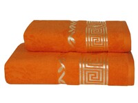 Полотенце банное махровое Caesar, 70 x 140 см, 100 хлопок 430 гм2, J-022 оранжевое, ТМ Parisa