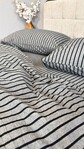 Постільна білизна Style Washed Cotton, варена бавовна, сіра в чорну смужку - фото 10