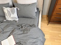 Постільна білизна Style Washed Cotton, варена бавовна, сіра в чорну смужку - фото 15