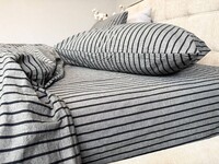 Постільна білизна Style Washed Cotton, варена бавовна, сіра в чорну смужку - фото 21