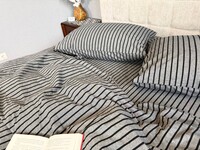 Постільна білизна Style Washed Cotton, варена бавовна, сіра в чорну смужку - фото 23