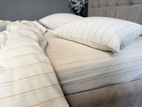 Постільна білизна Lonely Washed Cotton, 100% бавовна варена з бежевими лініями - фото 7
