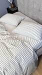 Постільна білизна Magic Washed Cotton, варена бавовна в тонку чорну смужку - фото 10