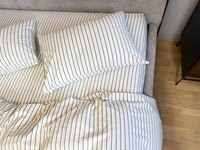 Постільна білизна Magic Washed Cotton, варена бавовна в тонку чорну смужку - фото 11
