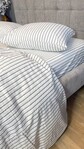 Постільна білизна Magic Washed Cotton, варена бавовна в тонку чорну смужку - фото 15