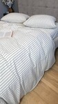 Постільна білизна Magic Washed Cotton, варена бавовна в тонку чорну смужку - фото 6