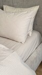 Постільна білизна Mini Bell Washed Cotton, кремова варена бавовна у тонку бежеву смужку - фото 15
