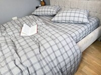 Постільна білизна Volcano Washed Cotton, варена бавовна в сіру клітку - фото 14
