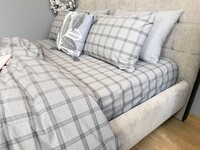Постільна білизна Volcano Washed Cotton, варена бавовна в сіру клітку - фото 17