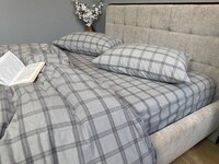 Постільна білизна Volcano Washed Cotton, варена бавовна в сіру клітку - фото 23