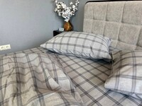 Постільна білизна Volcano Washed Cotton, варена бавовна в сіру клітку - фото 31