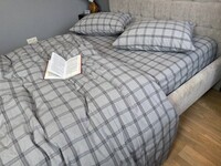Постільна білизна Volcano Washed Cotton, варена бавовна в сіру клітку - фото 33