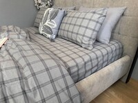 Постільна білизна Volcano Washed Cotton, варена бавовна в сіру клітку - фото 34