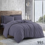 Комплект постельного белья Pretty 991, графит серый, ранфорс, двуспальный