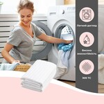 Простирадло сатин в смужку ТМ IDEIA 145 x 210 см білий у смужку - фото 9