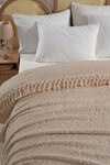 Простынь махровая Sikel 200x220 см жаккардовая с бахромой (Salkim - Tas)