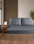 Простыня на резинке First Choice Сатин 160 x 200 + 2 x 50 x 70 (Dark Grey) - фото 4