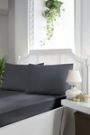 Простыня на резинке First Choice Сатин 160 x 200 + 2 x 50 x 70 (Dark Grey) - фото 5