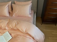 Комплект постельного белья Пудровый SD-1406, сатин LUX, наволочки с кантом, все размеры, пошив на заказ - фото 5