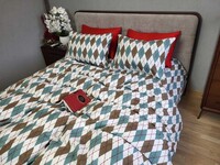 Комплект постельного белья Ромб зеленый, Turkish flannel - фото 2