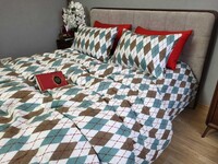 Комплект постельного белья Ромб зеленый, Turkish flannel - фото 4