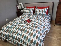 Комплект постельного белья Ромб зеленый, Turkish flannel - фото 5
