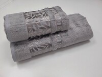Полотенца махровые SILK BAMBOO, 100 бамбук 550 гм2, серые, ТМ Cestepe