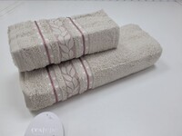 Полотенца махровые VIP COTTON FILIZ-N, 100 хлопок 520 гм2, беж, ТМ Cestepe