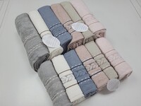 Полотенца махровые VIP COTTON FILIZ-N, 100 хлопок 520 гм2, серые, ТМ Cestepe - фото 2