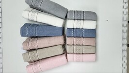 Полотенце махровое сауна VIP COTTON FILIZ, св.розовый - фото 4