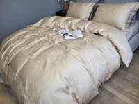 Комплект постільної білизни Сатин JACQUARD, ROSE BEIGE - фото 11