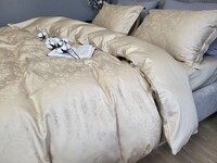 Комплект постільної білизни Сатин JACQUARD, ROSE BEIGE - фото 13