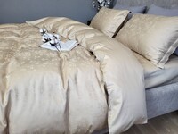 Комплект постільної білизни Сатин JACQUARD, ROSE BEIGE - фото 16