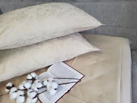 Комплект постільної білизни Сатин JACQUARD, ROSE BEIGE - фото 5